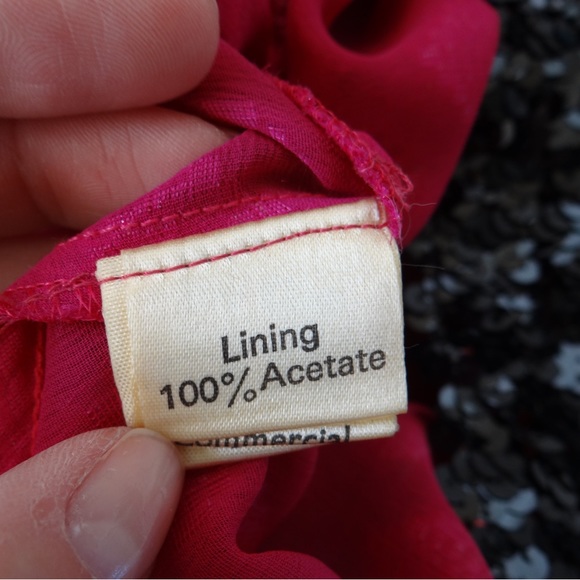 Vintage Frank Usher London Sequins Blouse Long Sleeve Open Back Size 8 - Picture 11 of 11